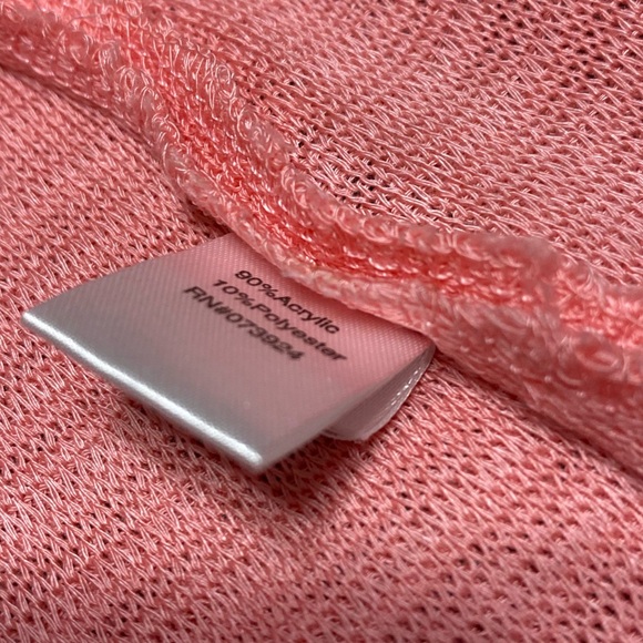 Ming Wang Women's Flamingo Pink Ottoman Rib One Button Knit Jacket Size Medium - Picture 7 of 8